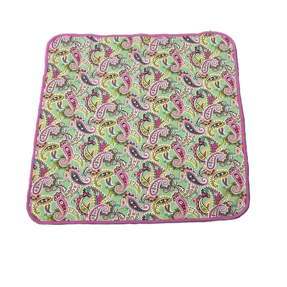 Vera Bradley Baby Tutti Fruiti Receiving Blanket Paisley Flowers - Picture 2 of 5